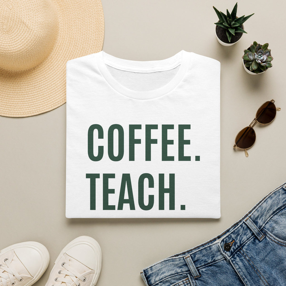Coffee. Teach. Repeat. T-Shirt
