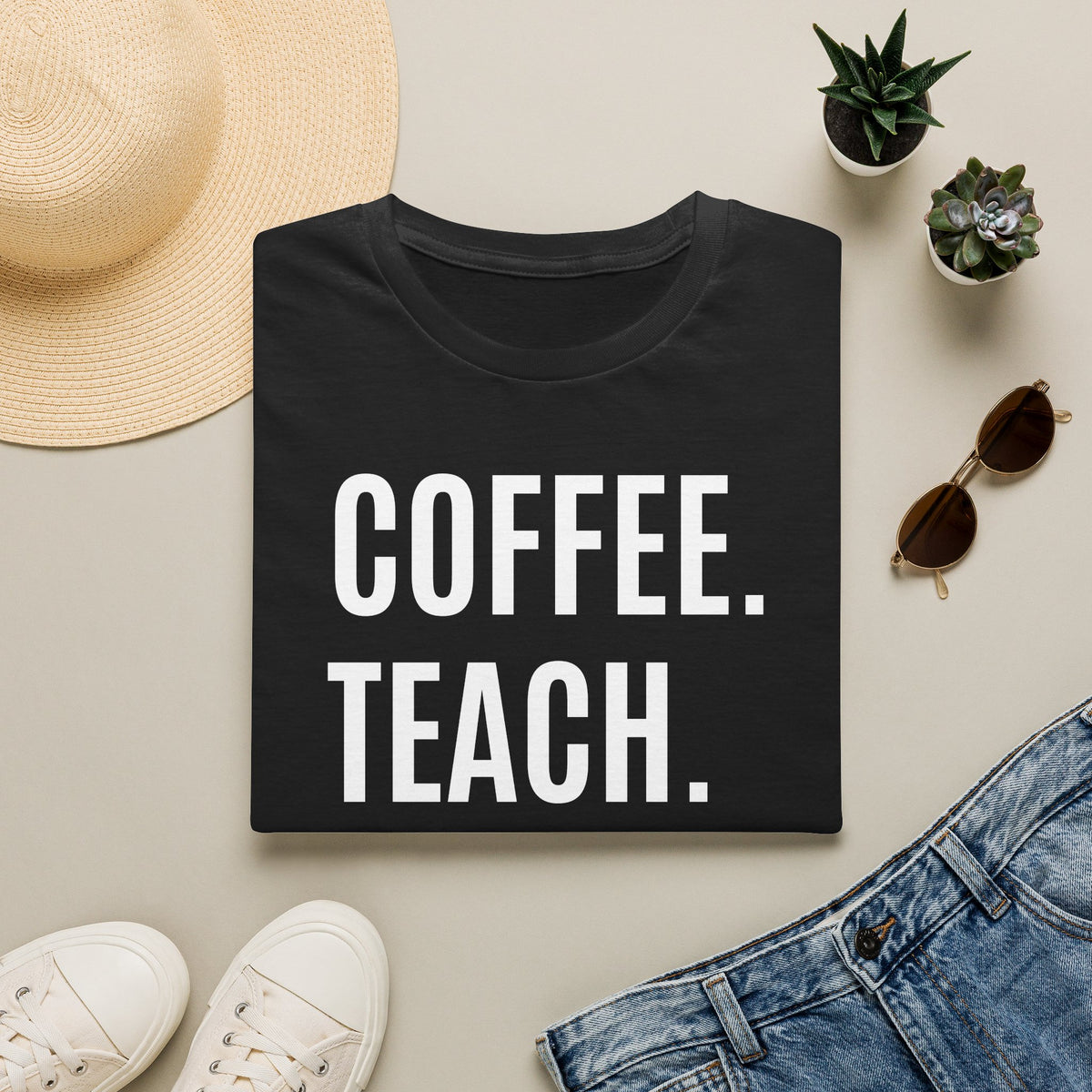 Coffee. Teach. Repeat. T-Shirt