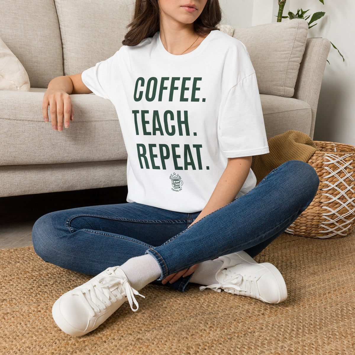 Coffee. Teach. Repeat. T-Shirt